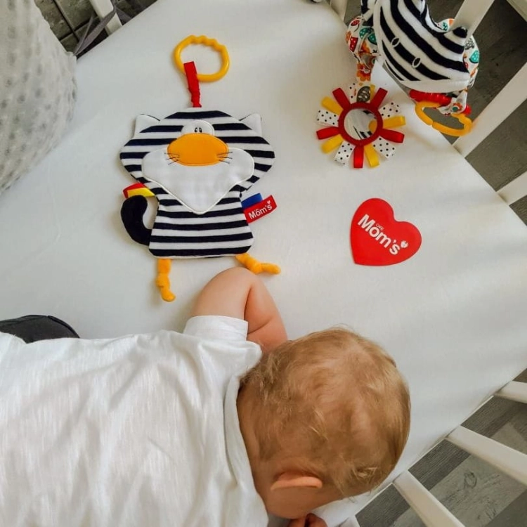 Spiralka Zawieszka na Wózek Biało-Czarna Lisek - Mom's Care