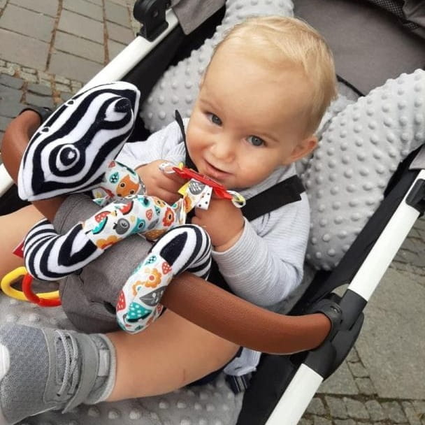 Spiralka Zawieszka na Wózek Biało-Czarna Lisek - Mom's Care