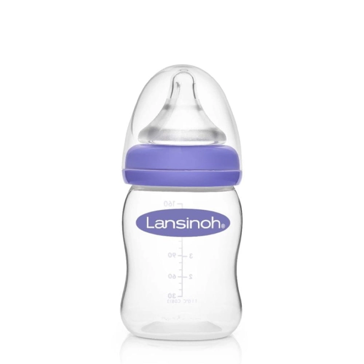 Butelka do karmienia 160 ml ze Smoczkiem Natural Wave o Wolnym Przepływie - Lansinoh