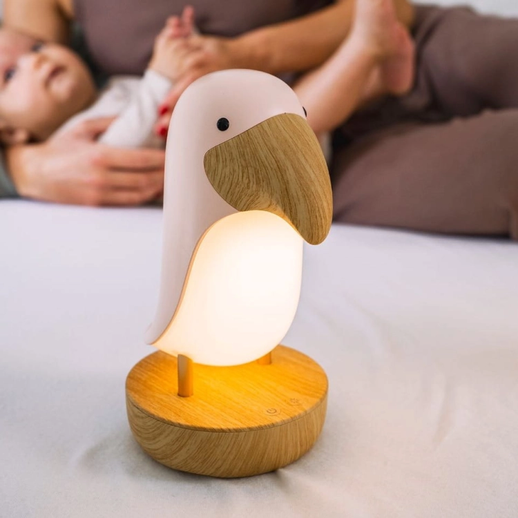 Lampka Led dla Dzieci z Głośnikiem Maskonur Biały
