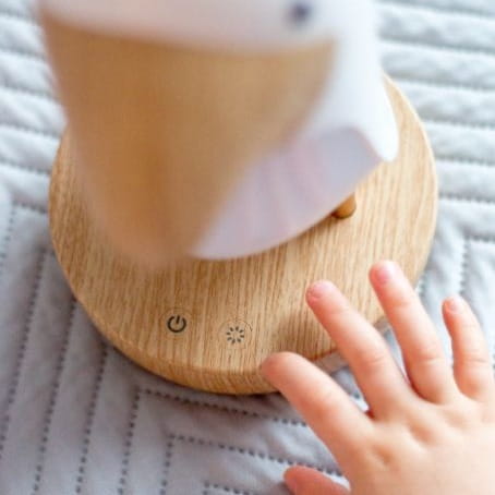 Lampka Led dla Dzieci z Głośnikiem Maskonur Biały