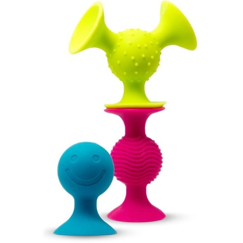 Bobo Przyssawki 3 Grzechotki Gryzaki — Fat Brain Toys