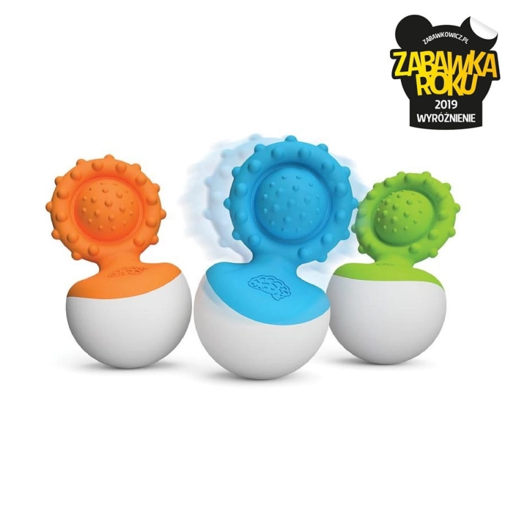 Gryzak dla Niemowlaka Dimpl Wstańka Pomarańczowy — Fat Brain Toys