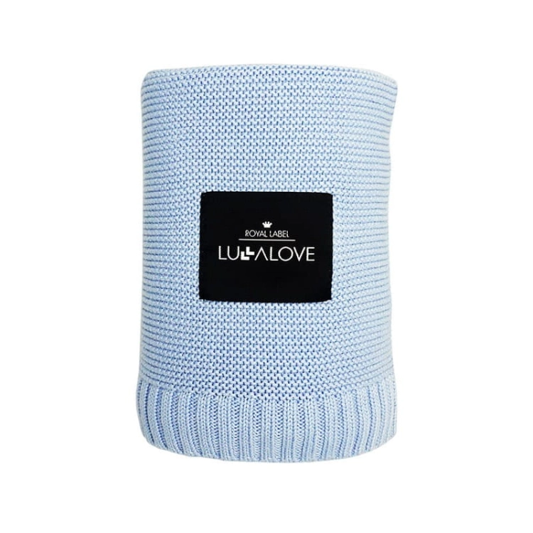 Kocyk dla Niemowlaka Bambusowy Lullalove Baby Blue Niebieski