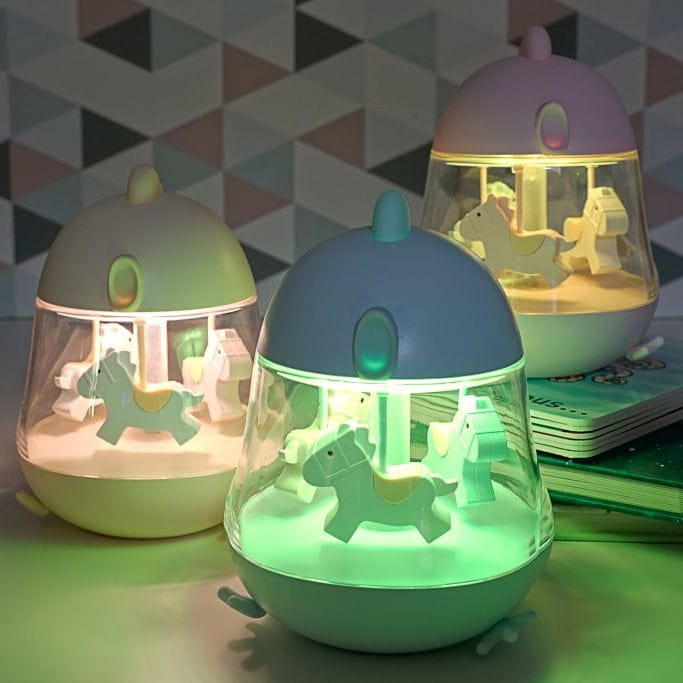 Lampka Nocna Dla Dzieci Stojąca Pozytywka Kolory Świecące — Rabbit and Friends