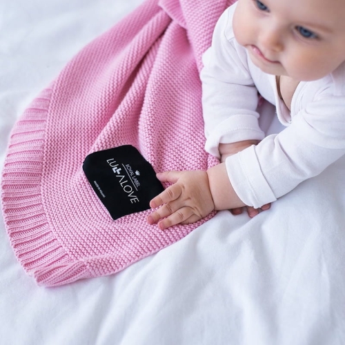 Kocyk dla Niemowlaka Bambusowy Lullalove Candy Pink Różowy