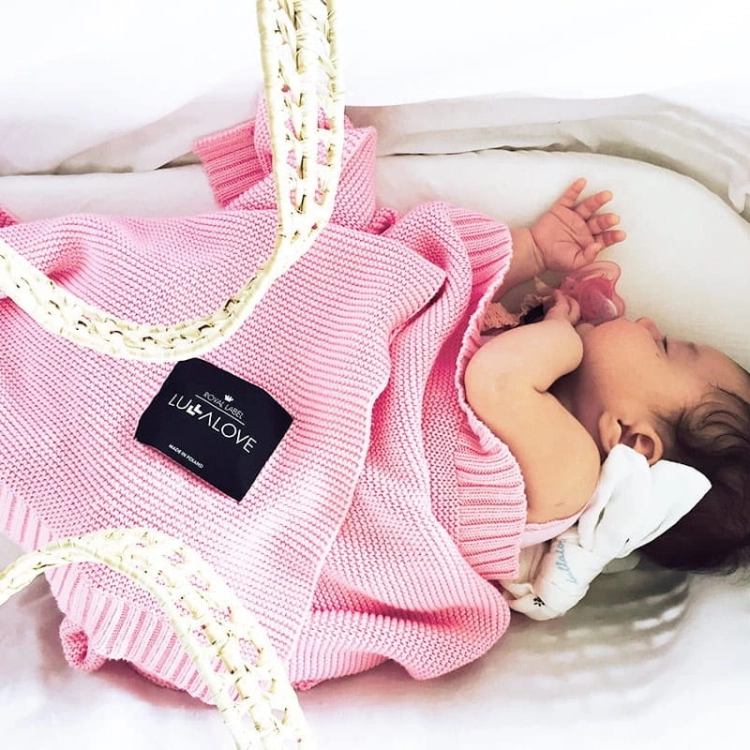 Kocyk dla Niemowlaka Bambusowy Lullalove Candy Pink Różowy