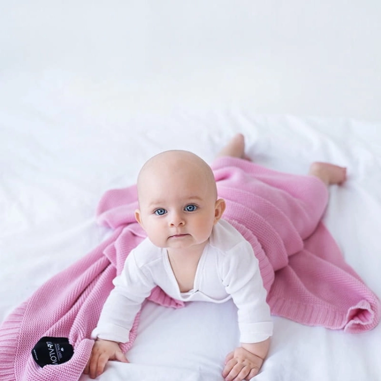 Kocyk dla Niemowlaka Bambusowy Lullalove Candy Pink Różowy