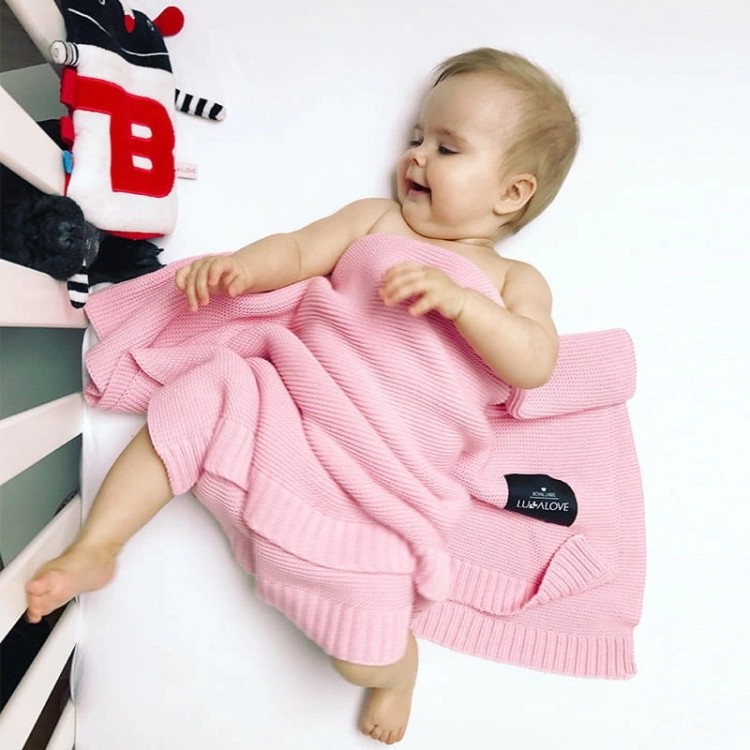 Kocyk dla Niemowlaka Bambusowy Lullalove Candy Pink Różowy