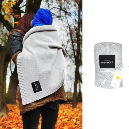 Kocyk dla Niemowlaka Bambusowy Lullalove Glamour Gray Szary