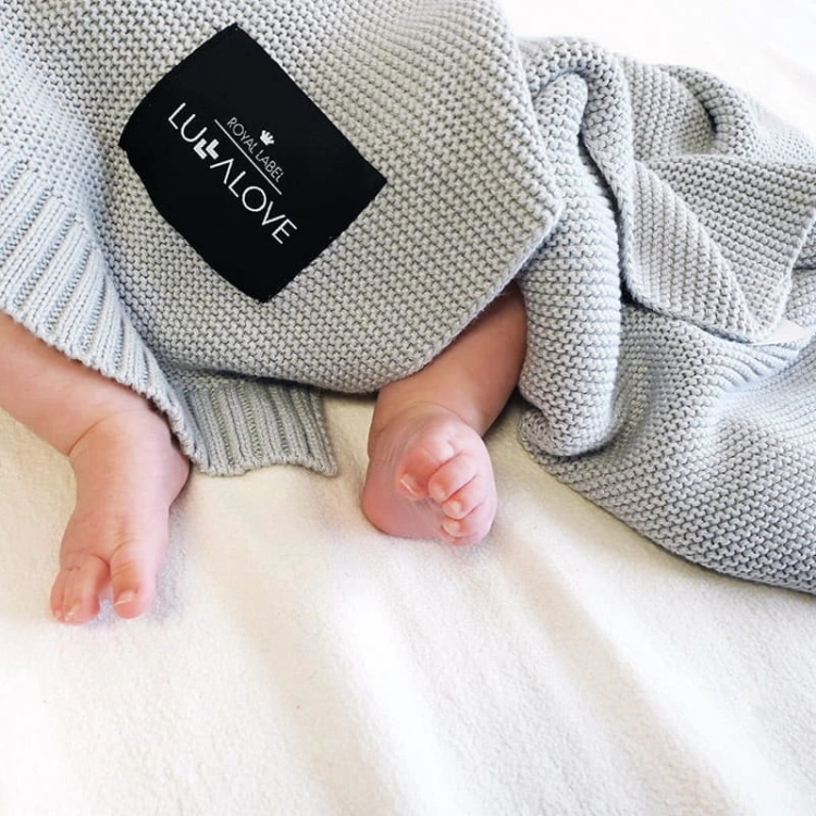 Kocyk dla Niemowlaka Bambusowy Lullalove Glamour Gray Szary