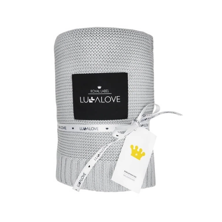 Kocyk dla Niemowlaka Bambusowy Lullalove Glamour Gray Szary