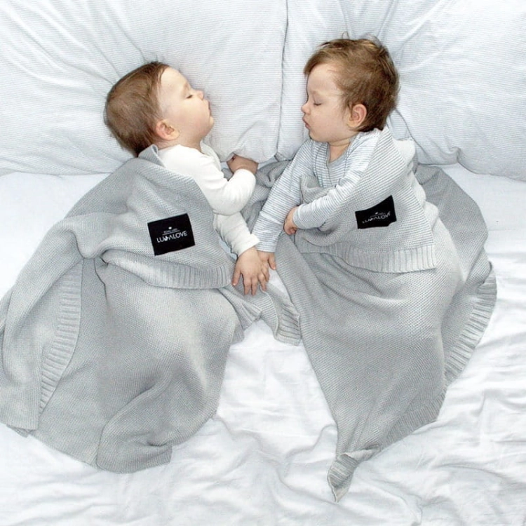 Kocyk dla Niemowlaka Bambusowy Lullalove Glamour Gray Szary