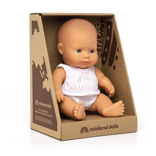 Lalka Dziewczynka Europejka 21cm Miniland Baby