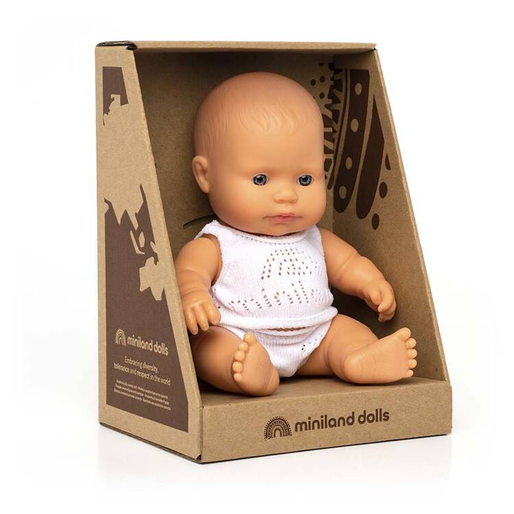 Lalka chłopiec Europejczyk 21cm Miniland Baby