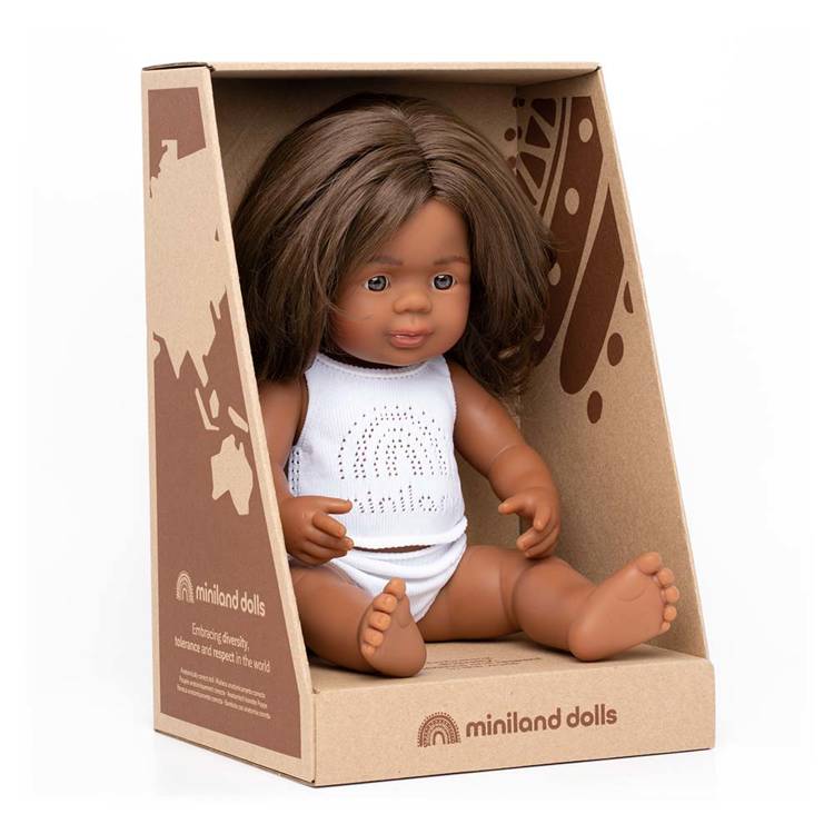 Lalka dziewczynka Aborygenka 38cm Miniland Dole