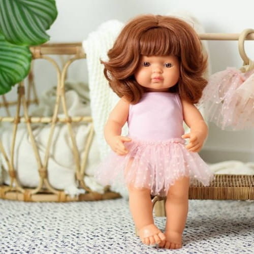 Strój Baletnicy Różowy  Body + Spódniczka tutu 38 cm - lillitoy
