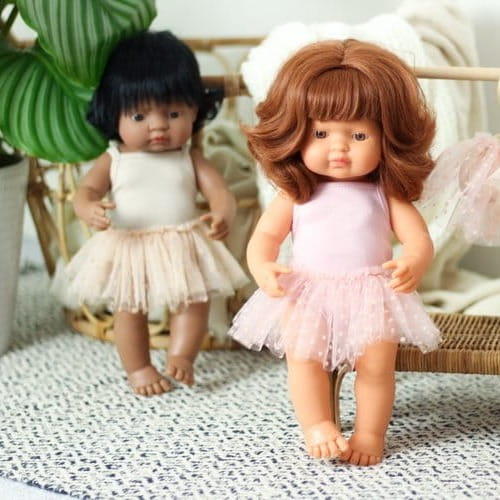 Strój Baletnicy Różowy  Body + Spódniczka tutu 38 cm - lillitoy