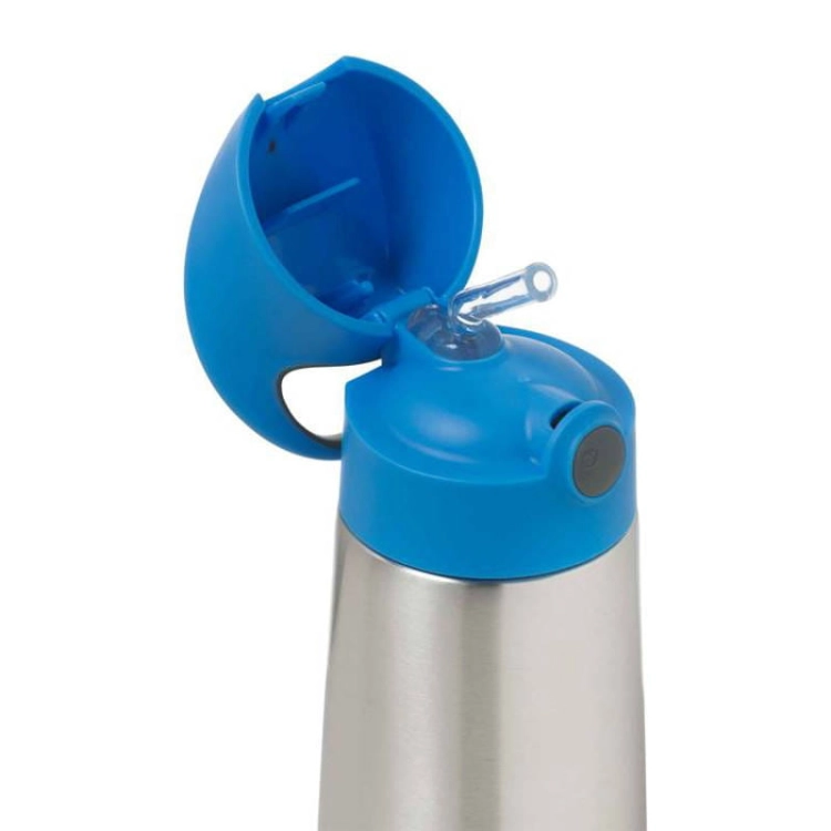 B.Box Bidon Termiczny ze Słomką dla Dziecka 350 ml Blue Slate Niebieski