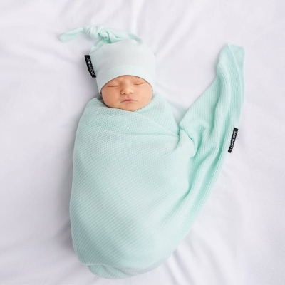 Otulacz Bambusowy dla Niemowlaka Lullalove Mint Miętowy