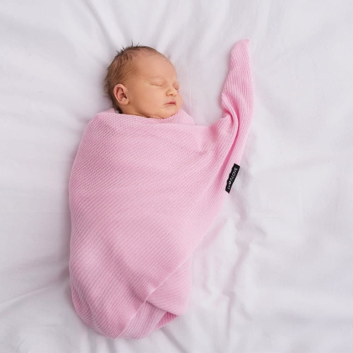 Otulacz Bambusowy dla Niemowlaka Lullalove Pink Różowy