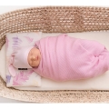 Otulacz Bambusowy dla Niemowlaka Lullalove Pink Różowy