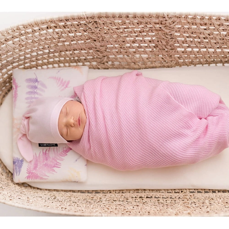 Otulacz Bambusowy dla Niemowlaka Lullalove Pink Różowy