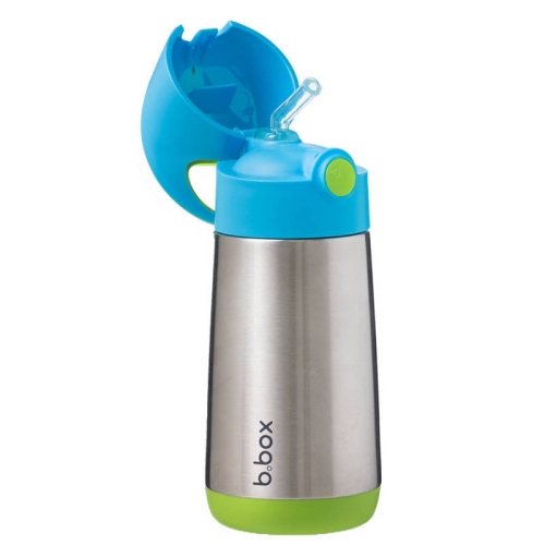 B.Box Bidon Termiczny ze Słomką dla Dziecka 350 ml Ocean Breeze Niebieski