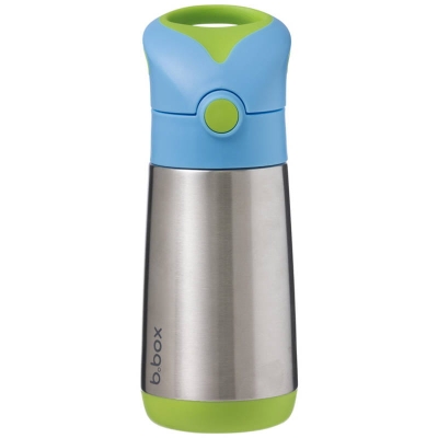 B.Box Bidon Termiczny ze Słomką dla Dziecka 350 ml Ocean Breeze Niebieski