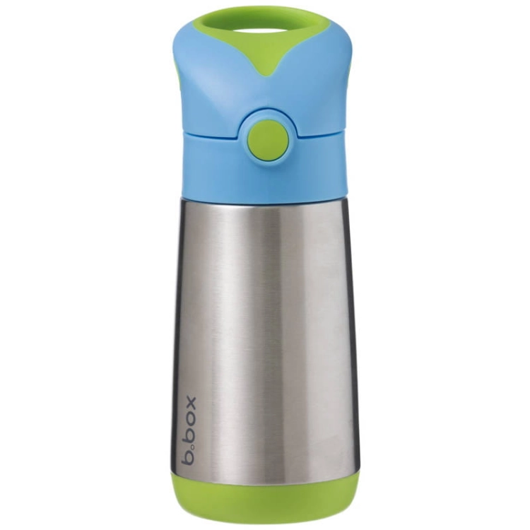 B.Box Bidon Termiczny ze Słomką dla Dziecka 350 ml Ocean Breeze Niebieski