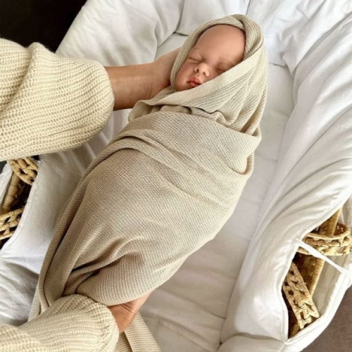 Otulacz Bambusowy dla Niemowlaka Otulacz Lullalove Kawa z Mlekiem