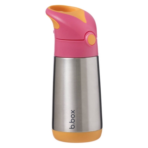 B.Box Bidon Termiczny ze Słomką dla Dziecka 350 ml Strawberry Shake Różowy