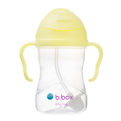 B.Box Bidon dla Dziecka ze Słomką 240 ml Bananowy Żółty