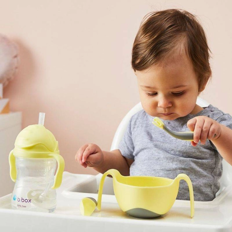 B.Box Bidon dla Dziecka ze Słomką 240 ml Bananowy Żółty