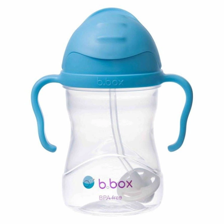 B.Box Bidon dla Dziecka ze Słomką 240 ml Borówkowy Niebieski