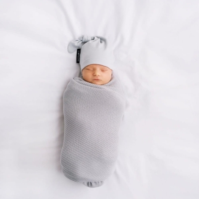 Otulacz Bambusowy dla Niemowlaka Lullalove Gray Szary