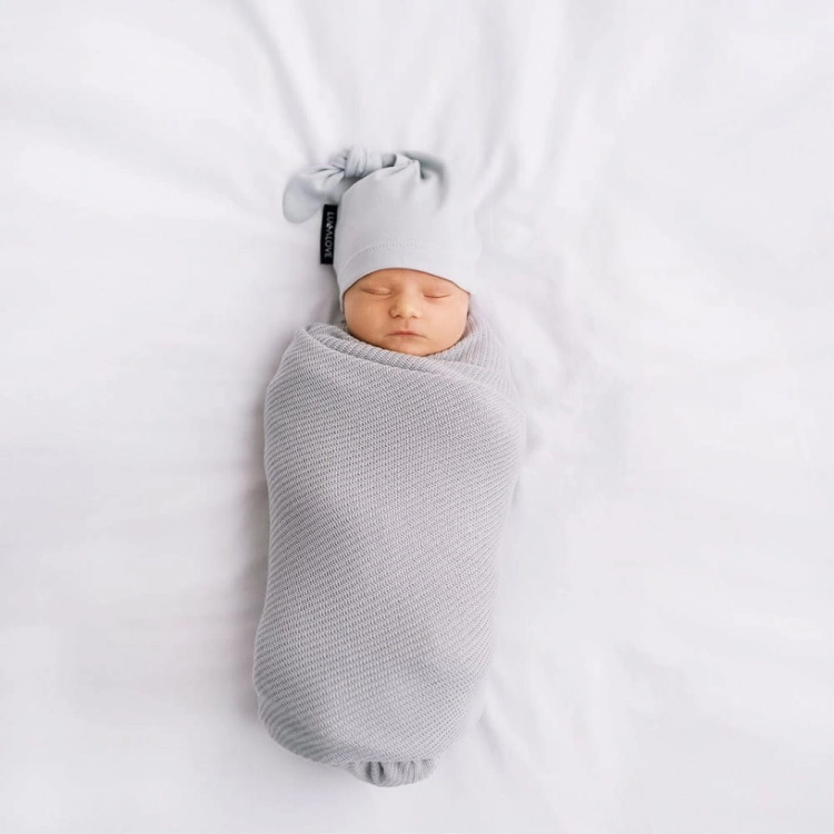 Otulacz Bambusowy dla Niemowlaka Lullalove Gray Szary