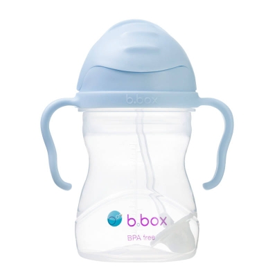 B.Box Bidon dla Dziecka ze Słomką 240 ml Bubblegum Błękitny Niebieski