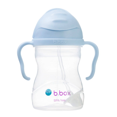 B.Box Bidon dla Dziecka ze Słomką 240 ml Bubblegum Błękitny Niebieski