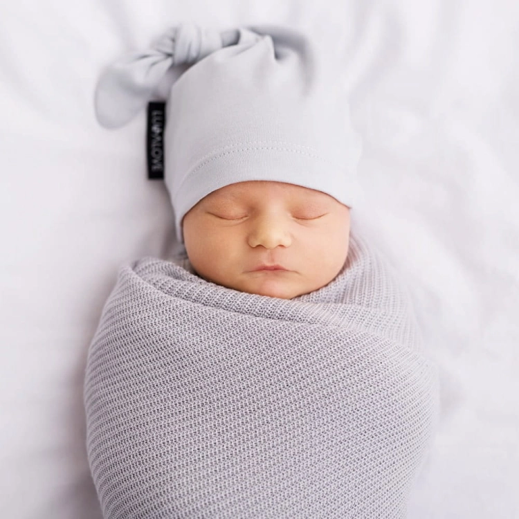 Otulacz Bambusowy dla Niemowlaka Lullalove Gray Szary