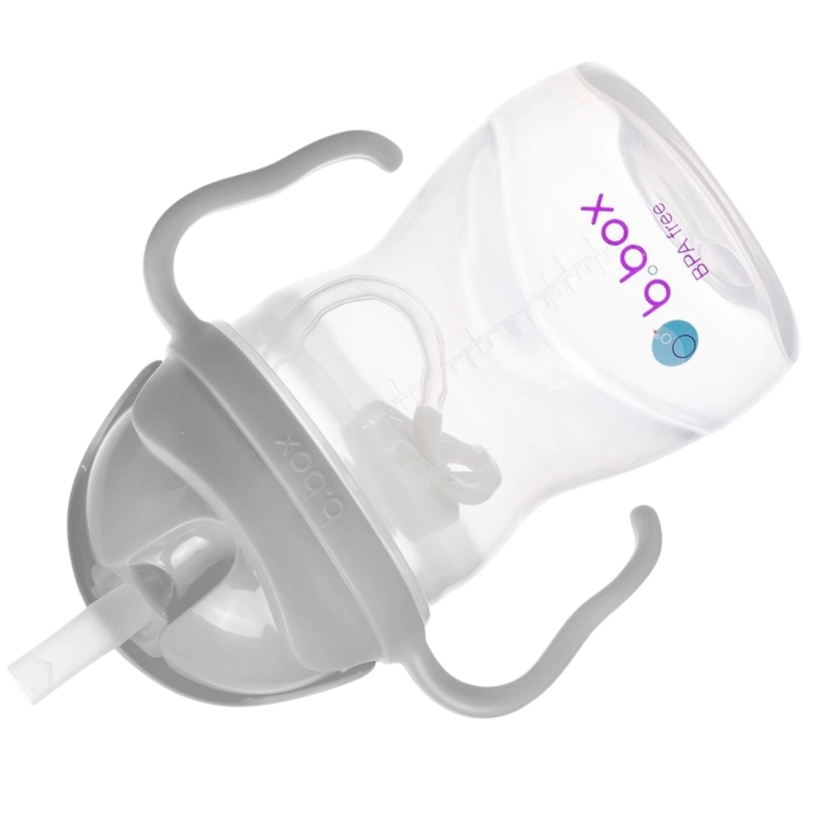 B.Box Bidon dla Dziecka ze Słomką 240 ml Szary
