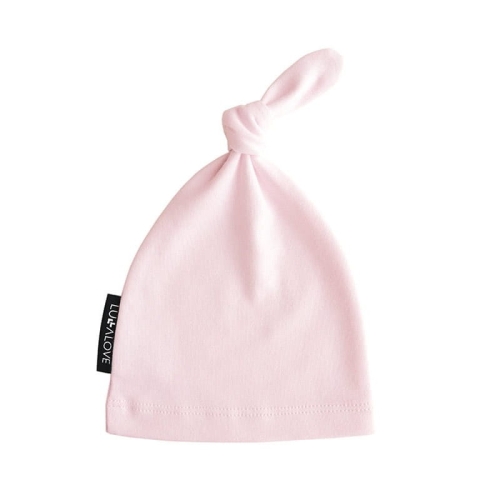 Czapeczka Bawełniana dla Noworodka 0-3m Różowa - lullalaove