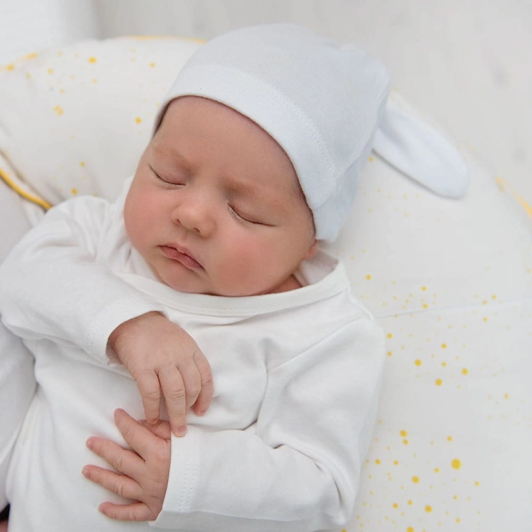 Czapeczka Bawełniana dla Noworodka 0-3m Różowa - lullalaove