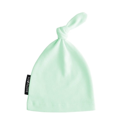 Czapeczka Bawełniana dla Noworodka 0-3m Miętowa - lullalaove