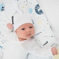 Czapeczka Bawełniana dla Noworodka 0-3m Szara - lullalaove