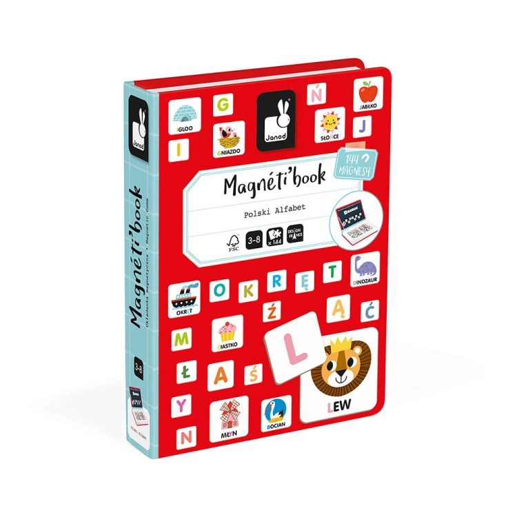 Układanka Magnetyczna Janod Magnetibook Polski Alfabet