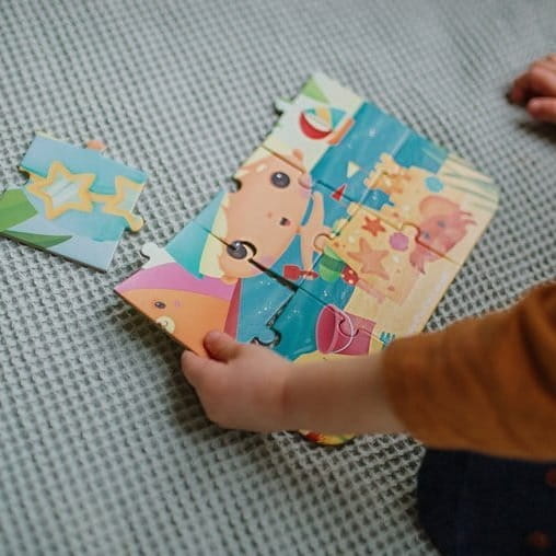 Puzzle dla Dzieci Progresywne w Walizce Pory Roku 4 Układanki 3+ Janod