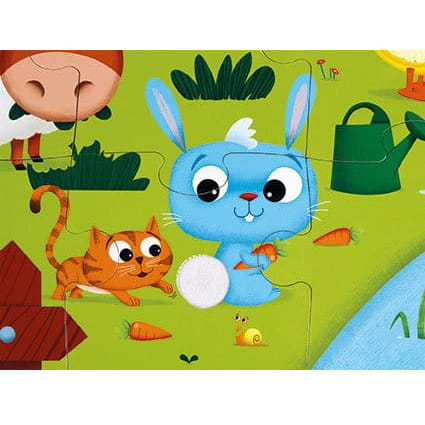 Puzzle dla Dzieci Sensoryczne 20 Elementów Farma Janod