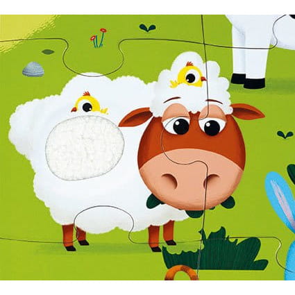 Puzzle dla Dzieci Sensoryczne 20 Elementów Farma Janod