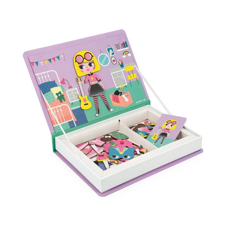 Układanka Magnetyczna Janod Magnetibook Kostiumy Dziewczynka